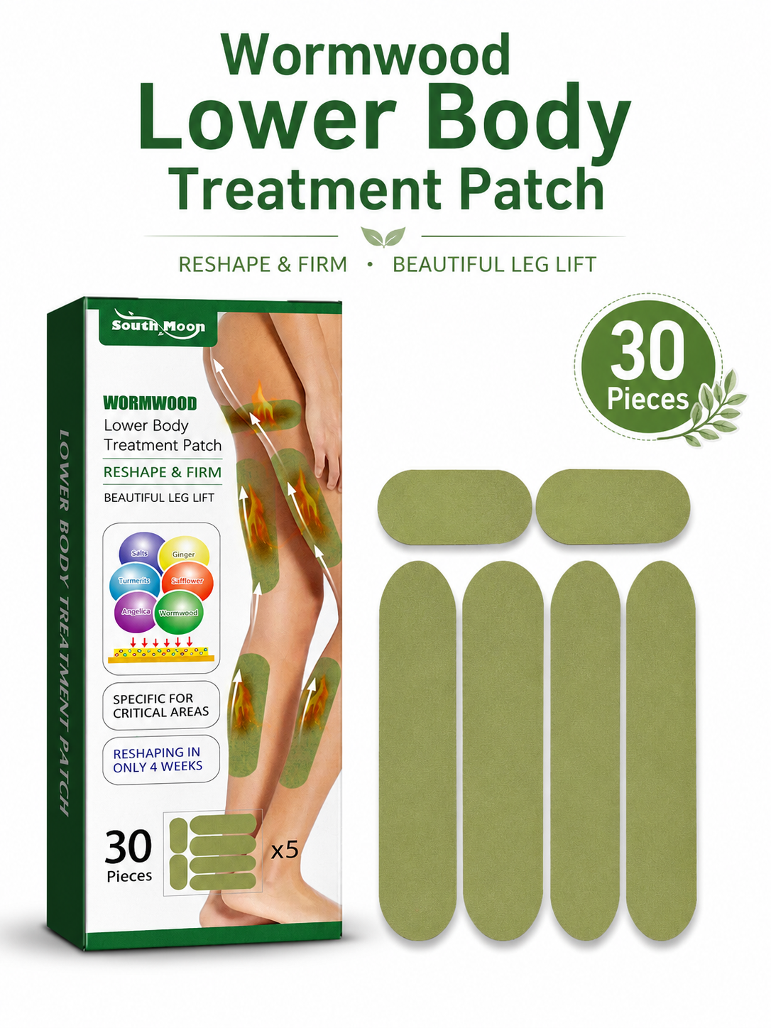 Wormwood Leg Firming Patches — Reshape in 4 Weeks