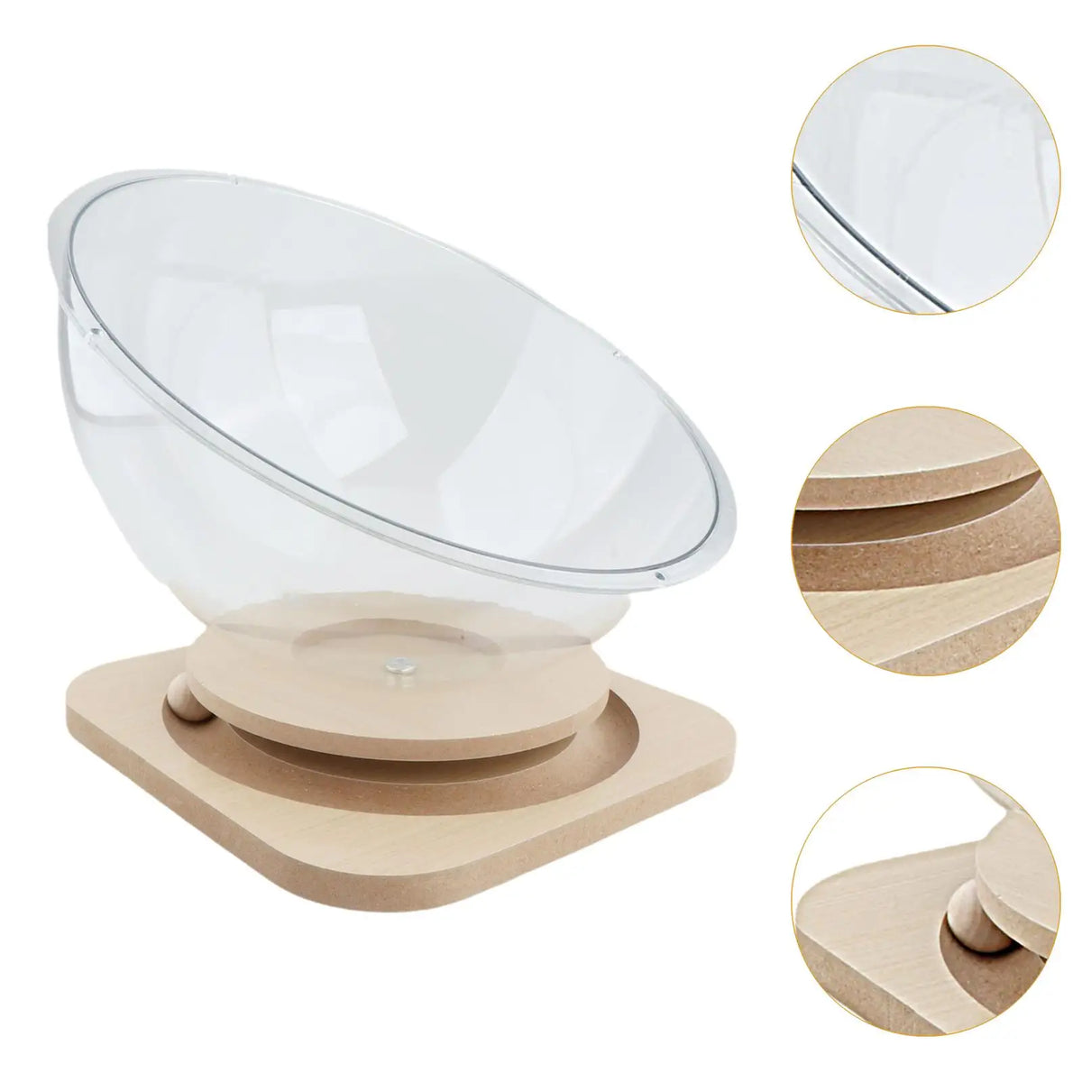 Acrylic Cat Bed Capsule Retreat for Elevated Cat Lounging