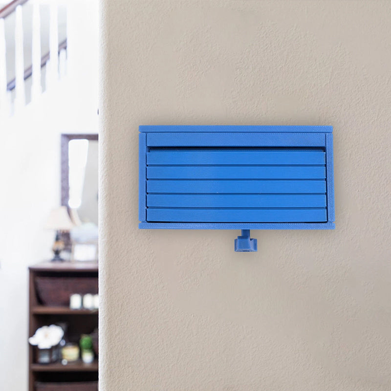 Wooden Wall Key Holder with Automatic Garage Door for Entryway
