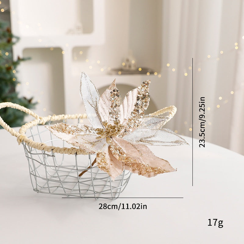 Artificial Christmas Flowers for Sparkling Holiday Decor