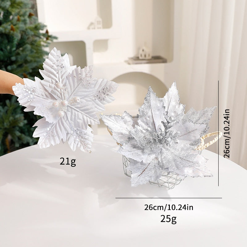 Artificial Christmas Flowers for Sparkling Holiday Decor