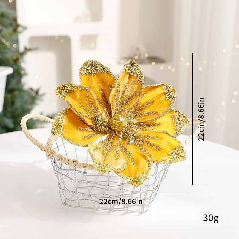 Artificial Christmas Flowers for Sparkling Holiday Decor