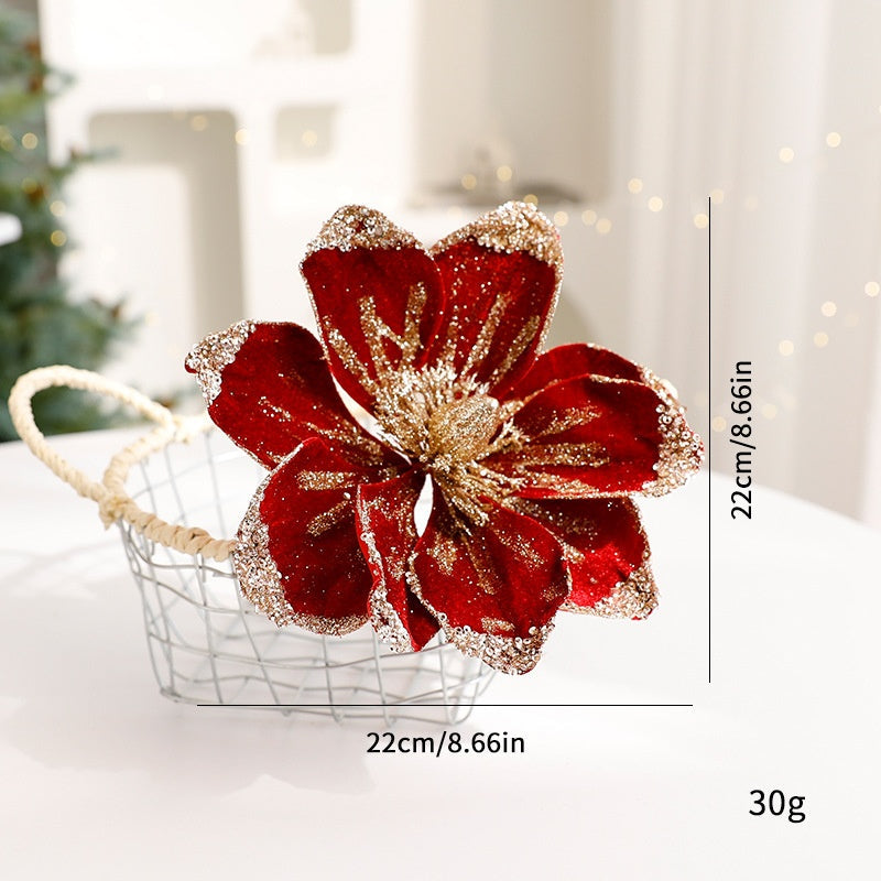Artificial Christmas Flowers for Sparkling Holiday Decor