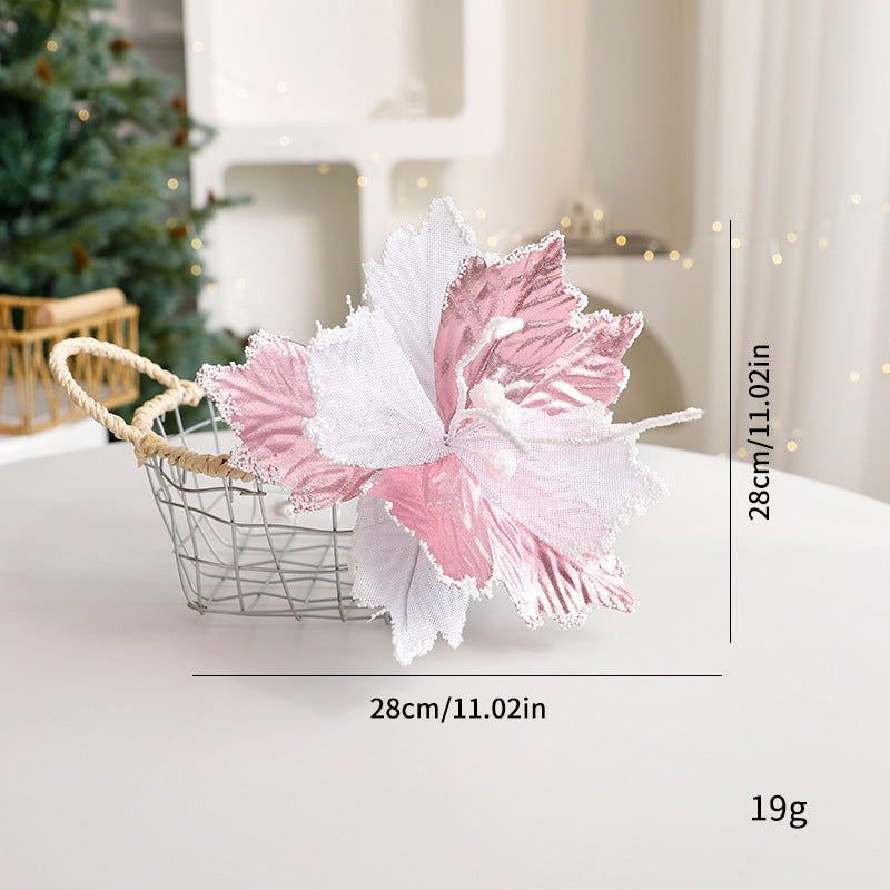 Artificial Christmas Flowers for Sparkling Holiday Decor