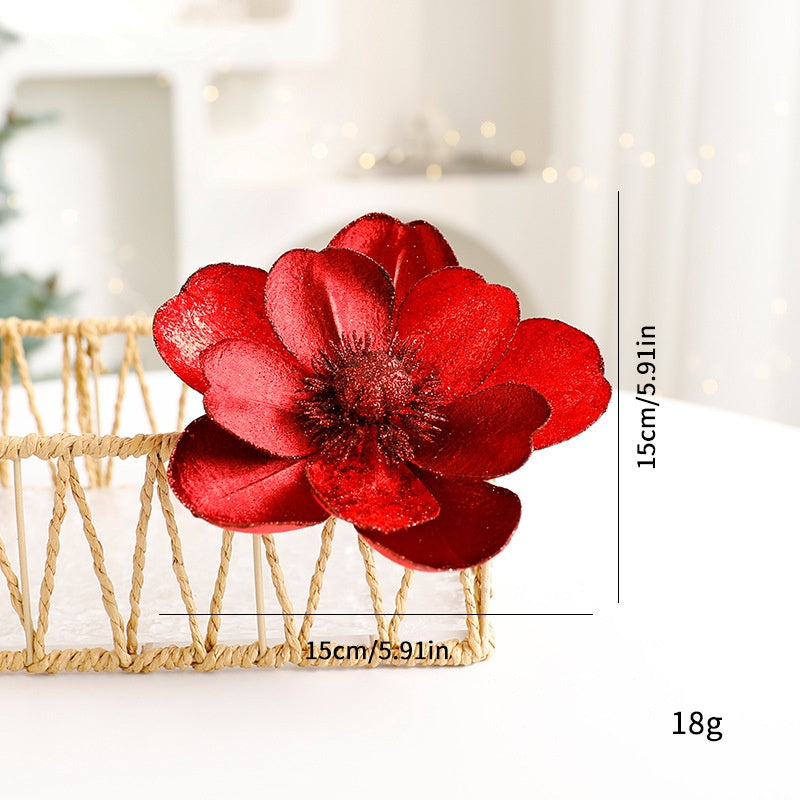 Artificial Christmas Flowers for Sparkling Holiday Decor