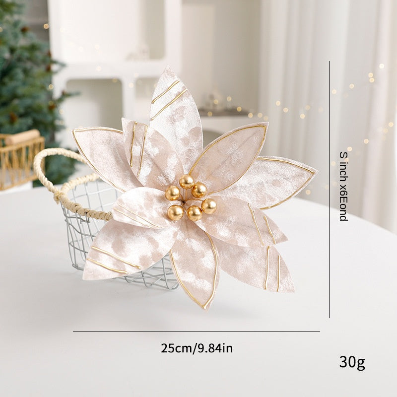 Artificial Christmas Flowers for Sparkling Holiday Decor