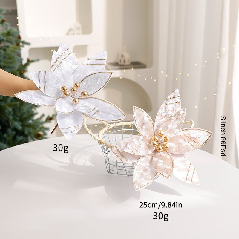 Artificial Christmas Flowers for Sparkling Holiday Decor