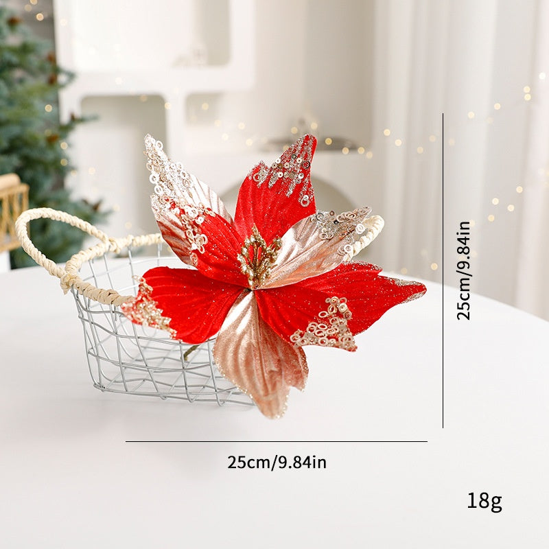 Artificial Christmas Flowers for Sparkling Holiday Decor