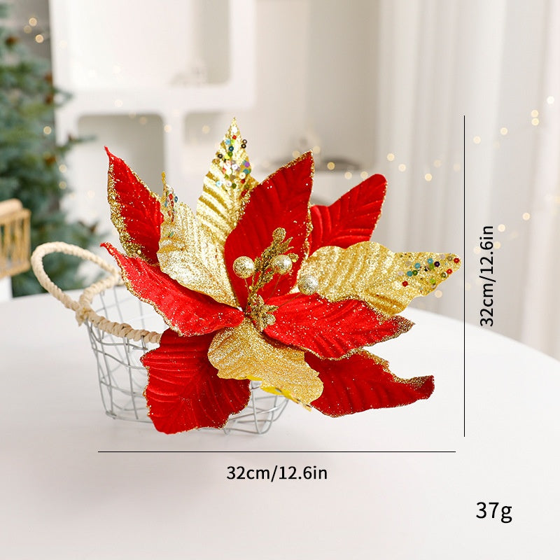 Artificial Christmas Flowers for Sparkling Holiday Decor
