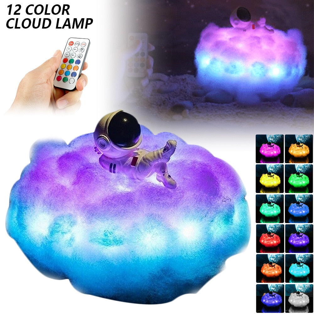 Astronaut Cloud Night Light for Kids' Rooms in 12 Colors