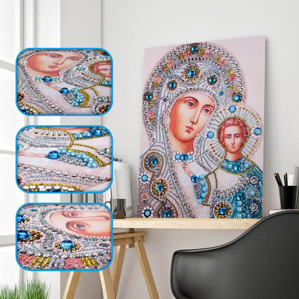 5D Religious Diamond Painting Crystal Icon Wall Art