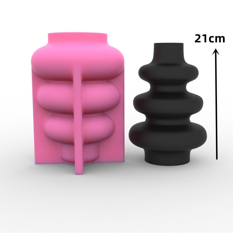 Silicone Vase Mold for Sculptural DIY Planters & Gifts