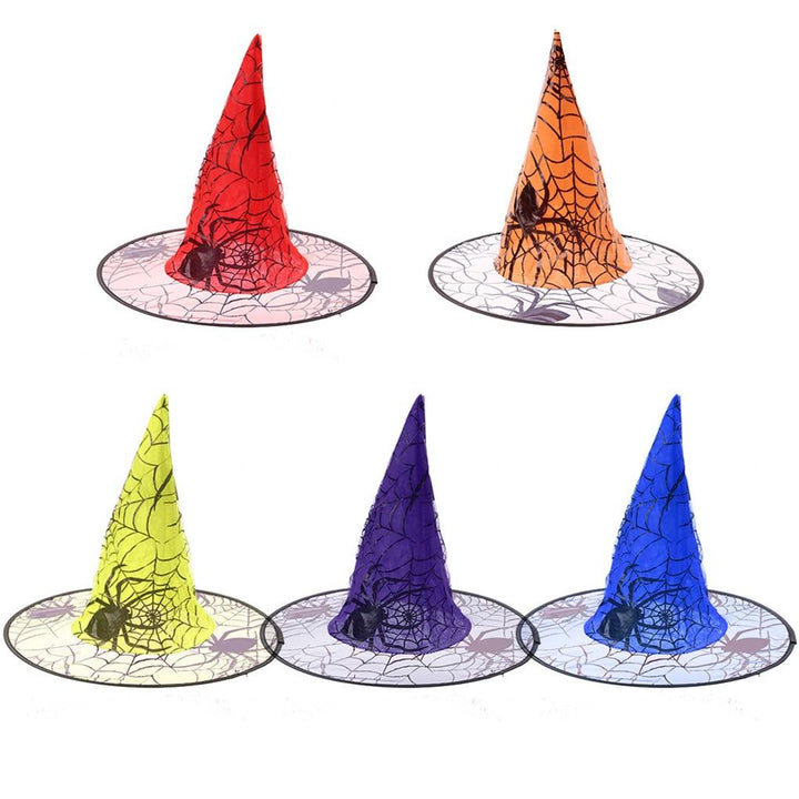 Spider Witch Hat for Colorful Halloween Party Costumes