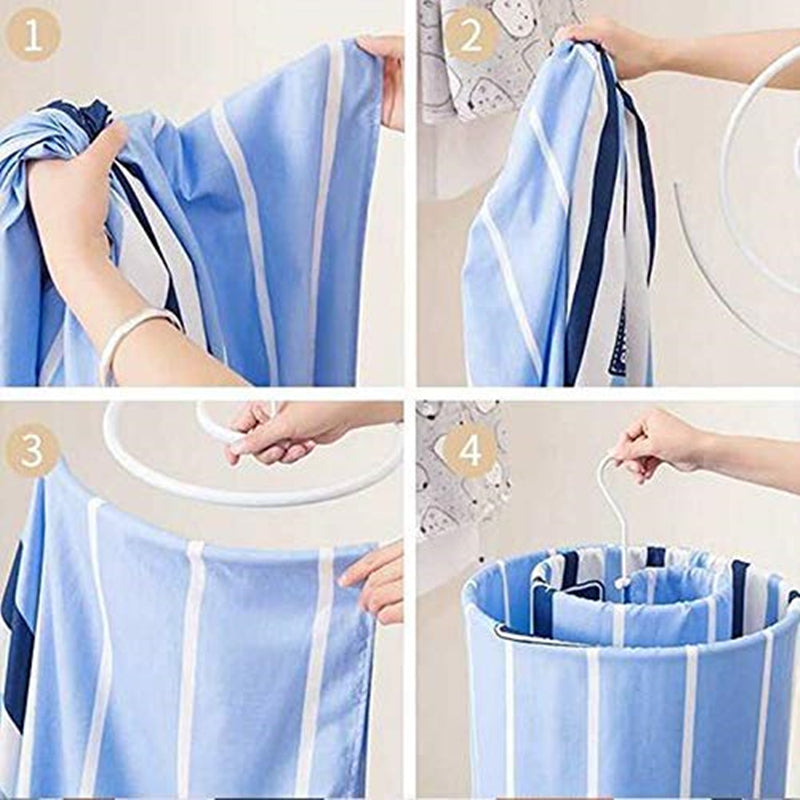 Spiral Sheet and Blanket Drying Hanger for Small Spaces