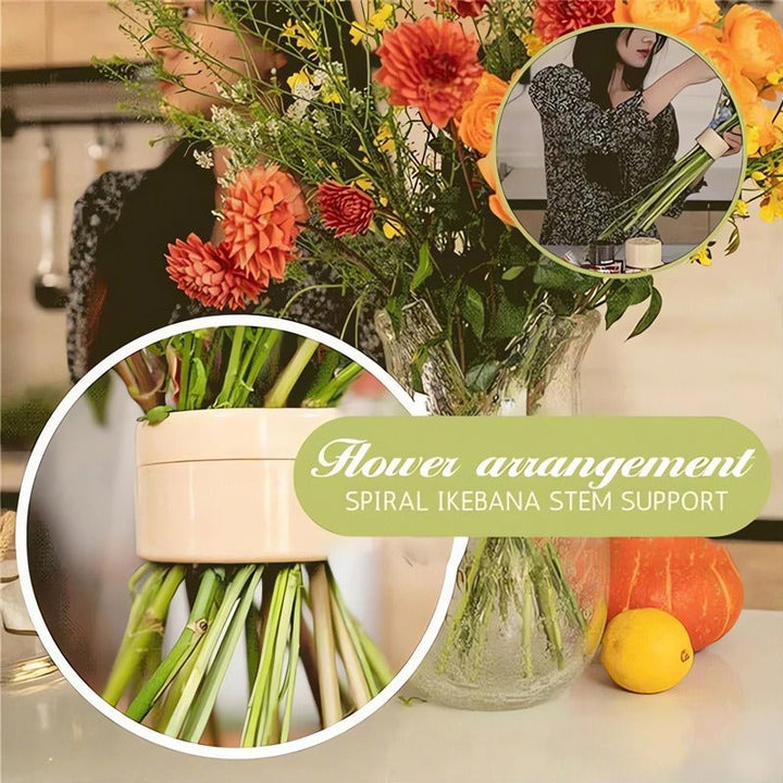 Spiral Stem Holder for Balanced Flower Bouquet Arranging