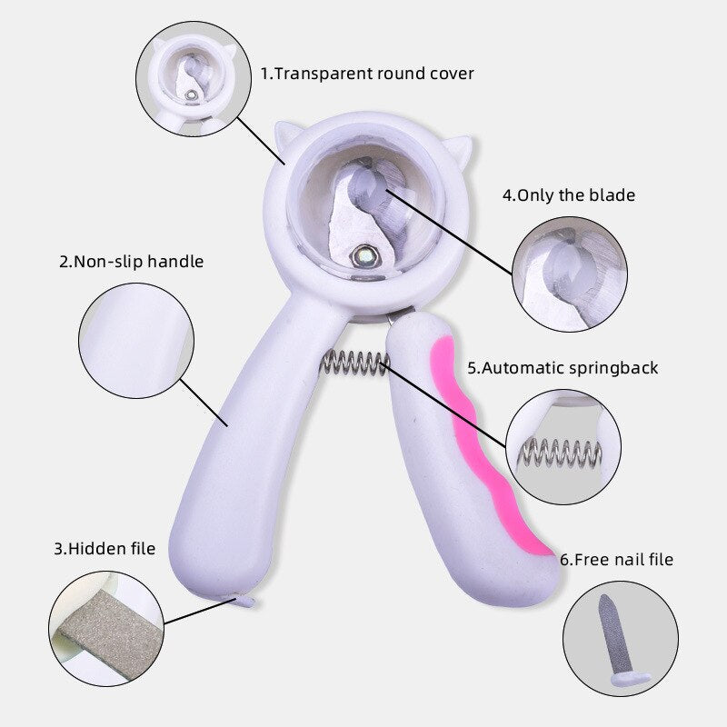 Pet Nail Scissors with File for Safer, Smoother Trims