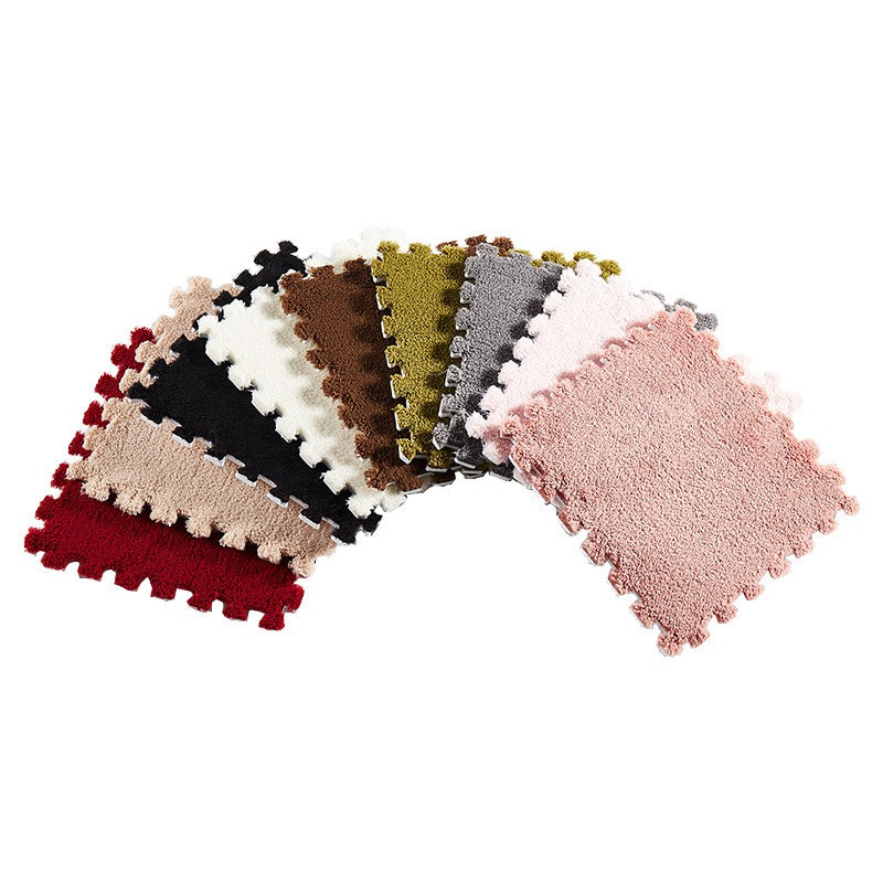 Interlocking Velvet Floor Mat Tiles for Softer Rooms