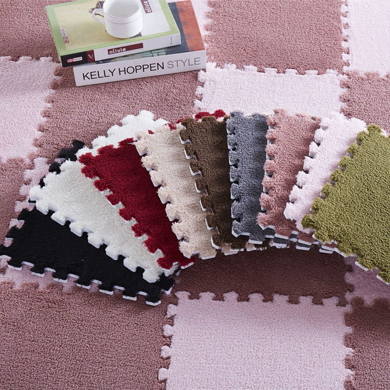 Interlocking Velvet Floor Mat Tiles for Softer Rooms
