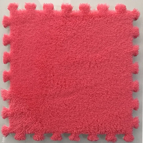 Interlocking Velvet Floor Mat Tiles for Softer Rooms