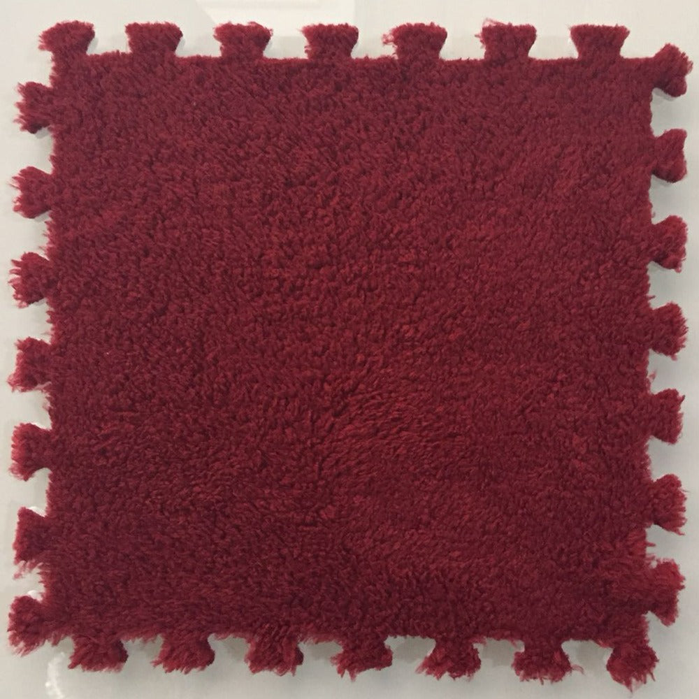 Interlocking Velvet Floor Mat Tiles for Softer Rooms