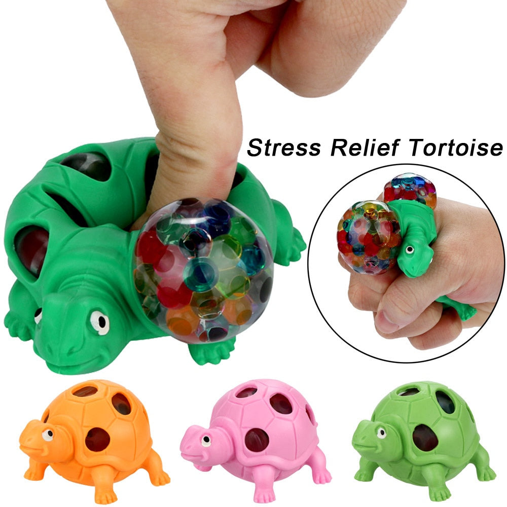 Squeezable Tortoise Stress Relief Bead Ball Fidget Toy