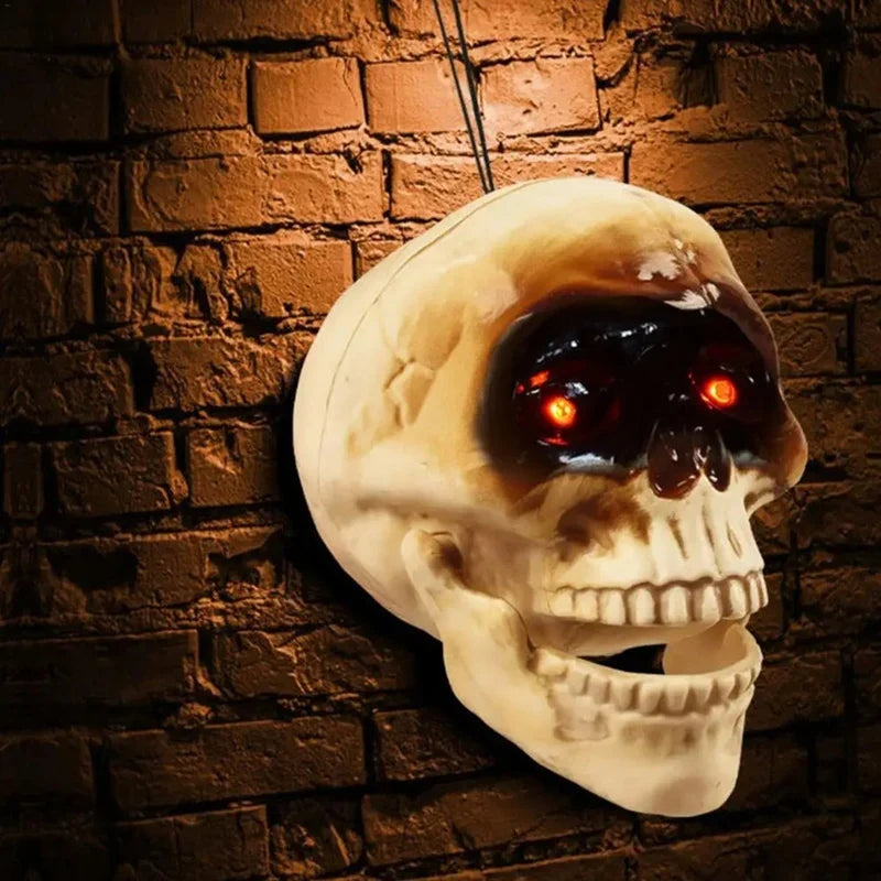 Motion-Activated Skull Head Halloween Decor With Sound