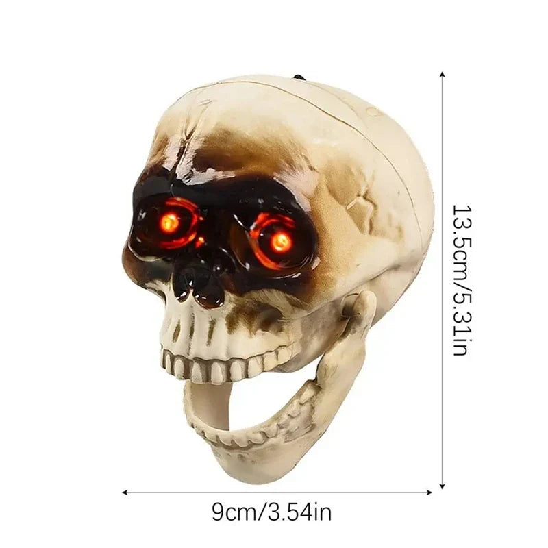 Motion-Activated Skull Head Halloween Decor With Sound