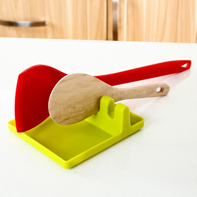 Silicone Spoon Rest with Drip Tray for Stovetop Use