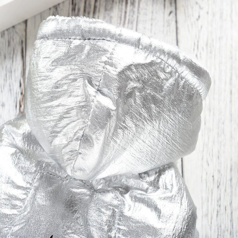 Small Dog Winter Jacket | Warm Metallic Padded Coat
