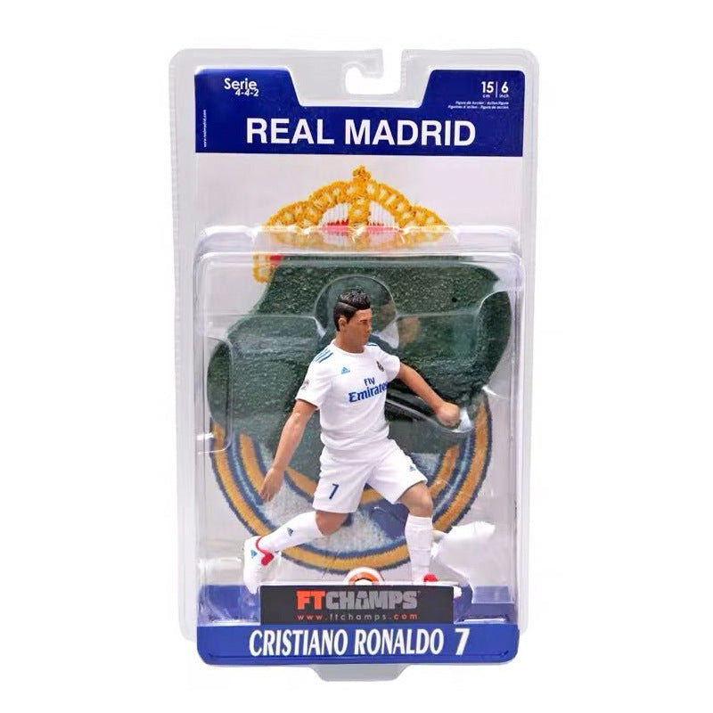 Ronaldo Messi Figurine Set Real Madrid Barcelona Collectible