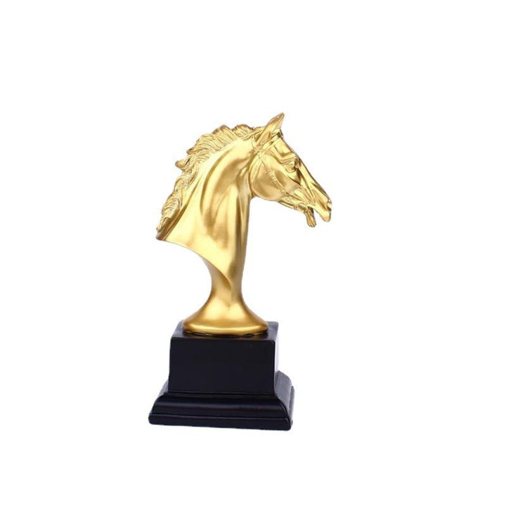 Metallic Horse Head Sculpture for Elevated Office Decor