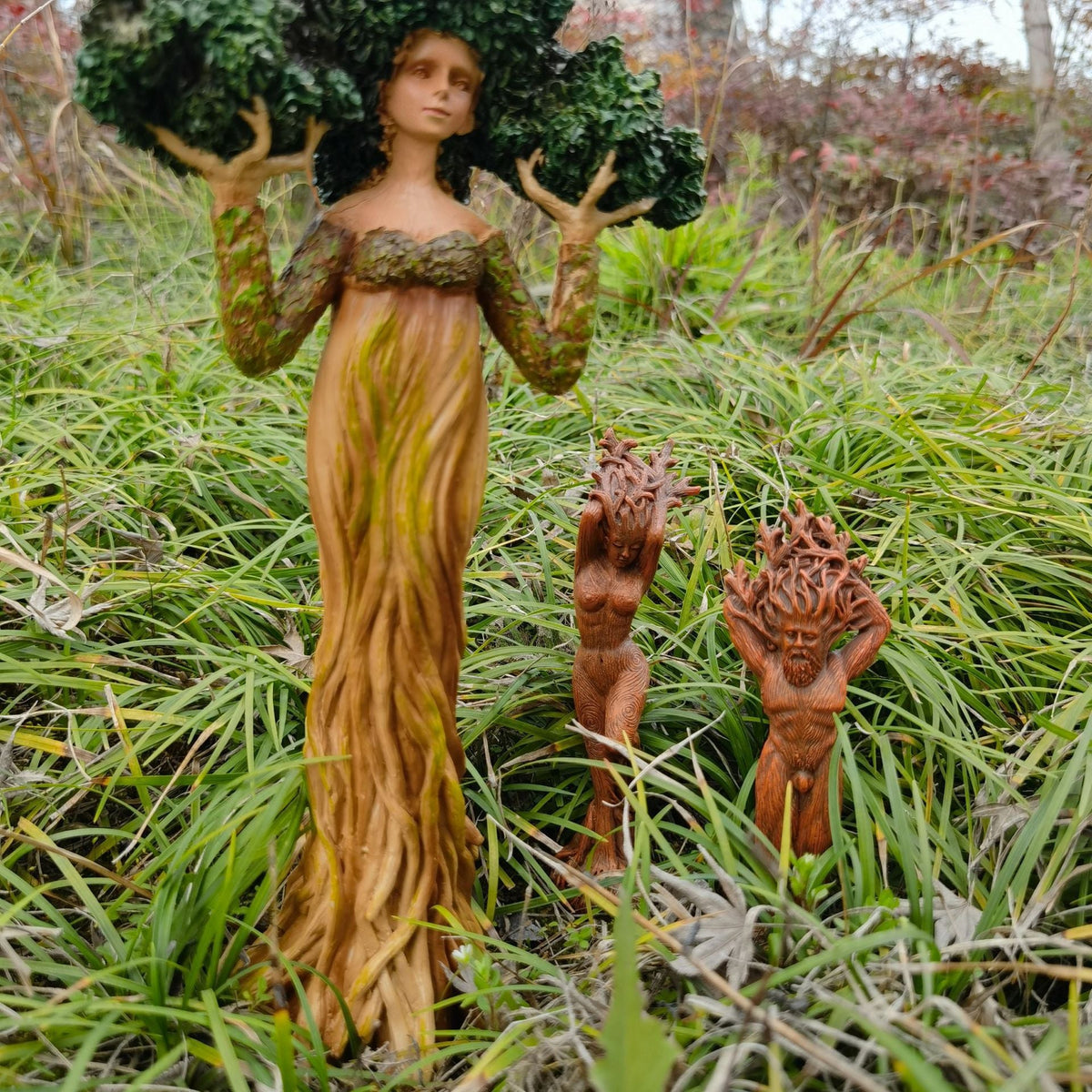 Tree Goddess Statue for Enchanted Garden and Home Decor