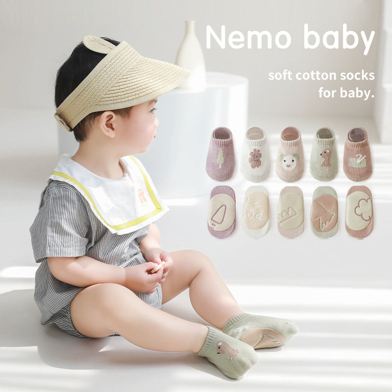 Baby Non-Slip Cotton Socks for Safe Indoor Playtime