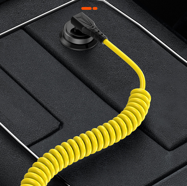 60W Fast Spring Car Charging Cable, Elbow Connector