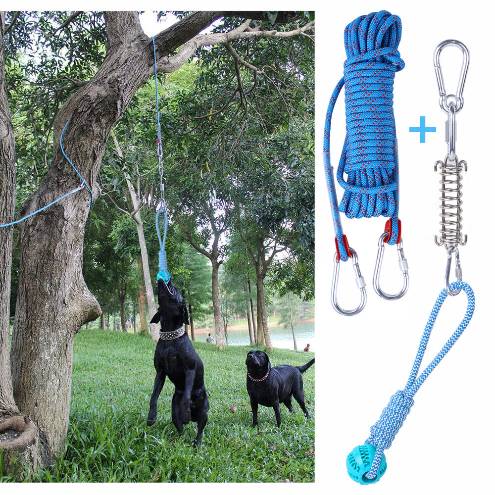 Dog Hanging Rope Toy for Outdoor Energy-Burning Play