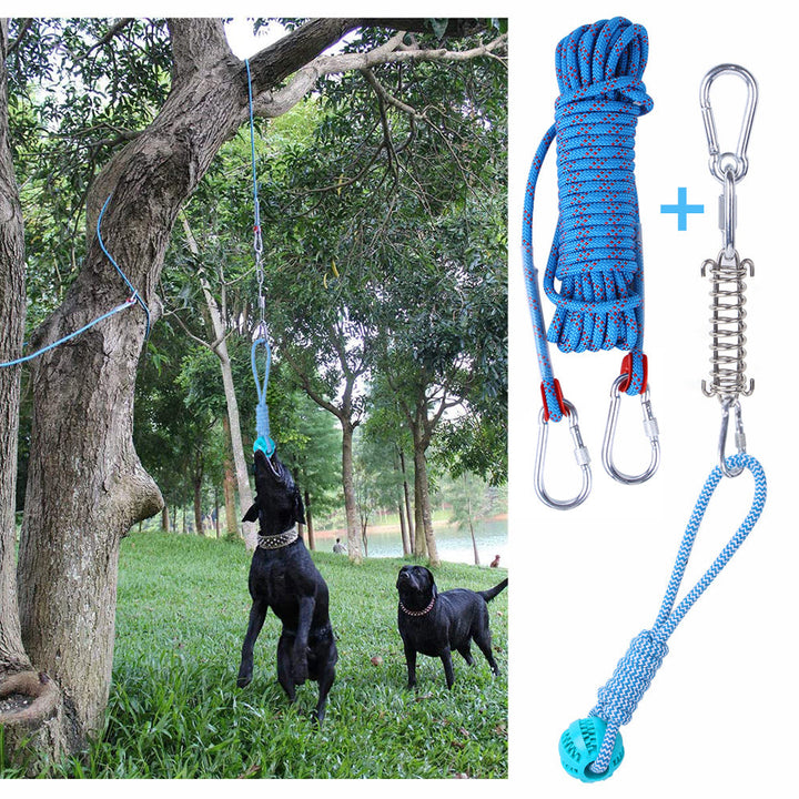 Dog Hanging Rope Toy for Outdoor Energy-Burning Play