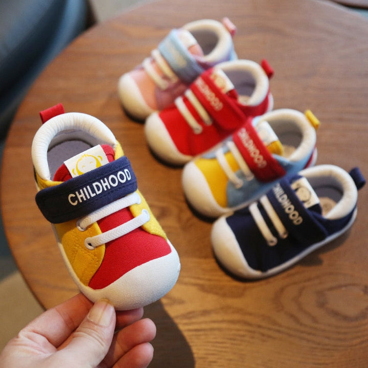 Infant Toddler Canvas Shoes With Soft First-Walker Comfort