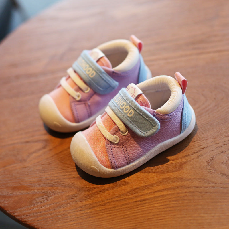 Infant Toddler Canvas Shoes With Soft First-Walker Comfort