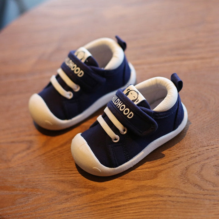 Infant Toddler Canvas Shoes With Soft First-Walker Comfort