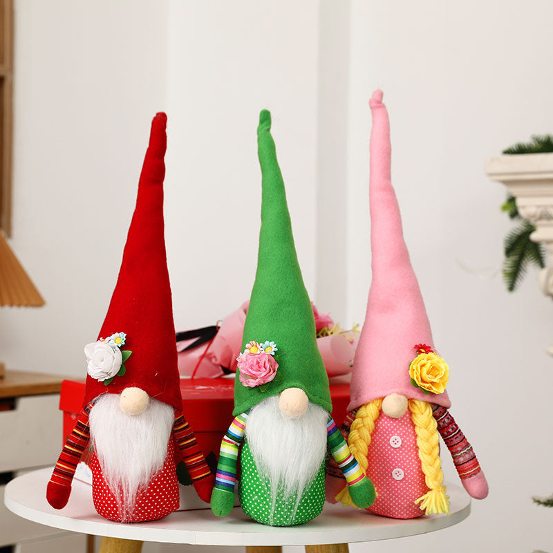 Spring Gnome Dolls Set of 3 Cheerful Seasonal Decor