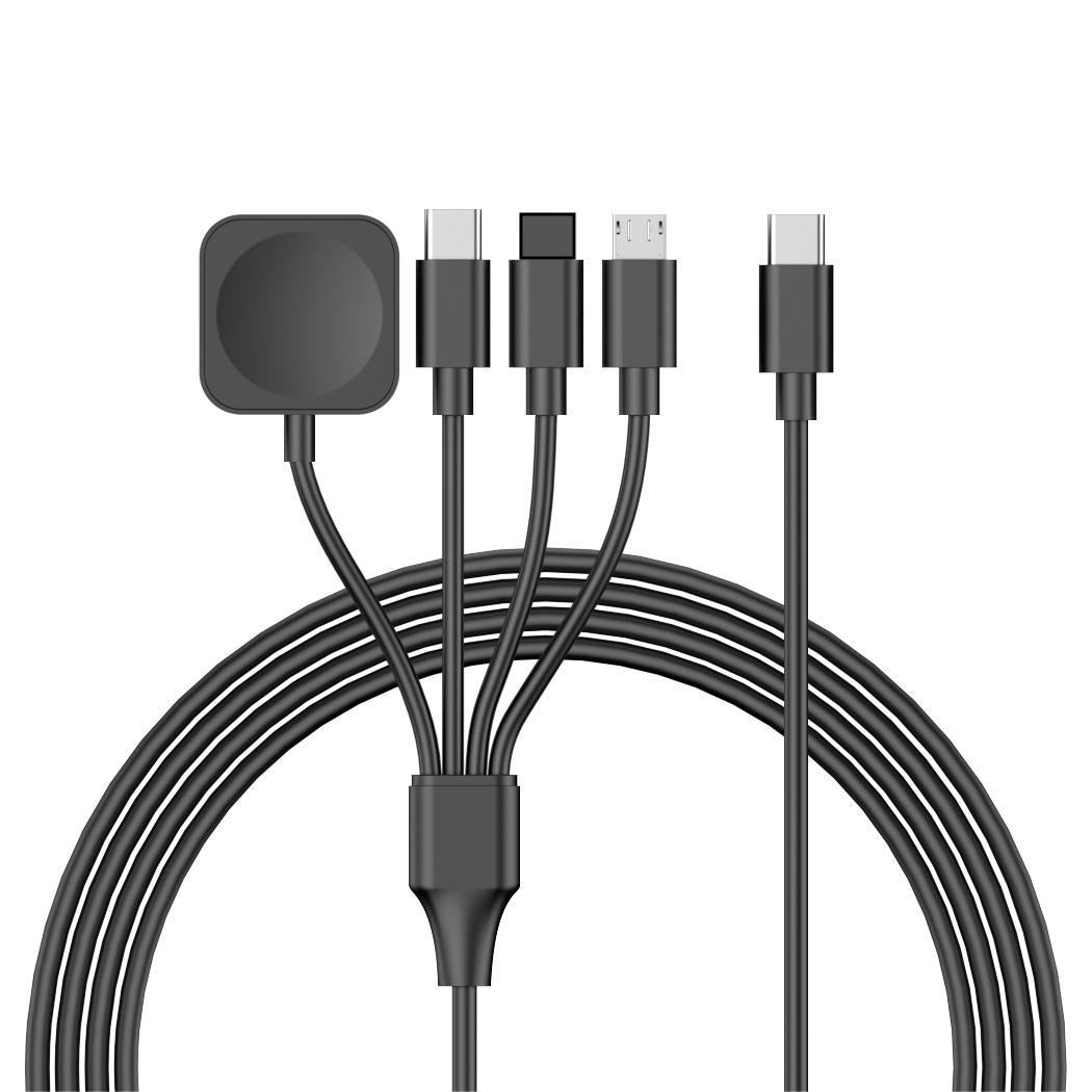 4-in-1 Charging Cable with Wireless Smartwatch Charger