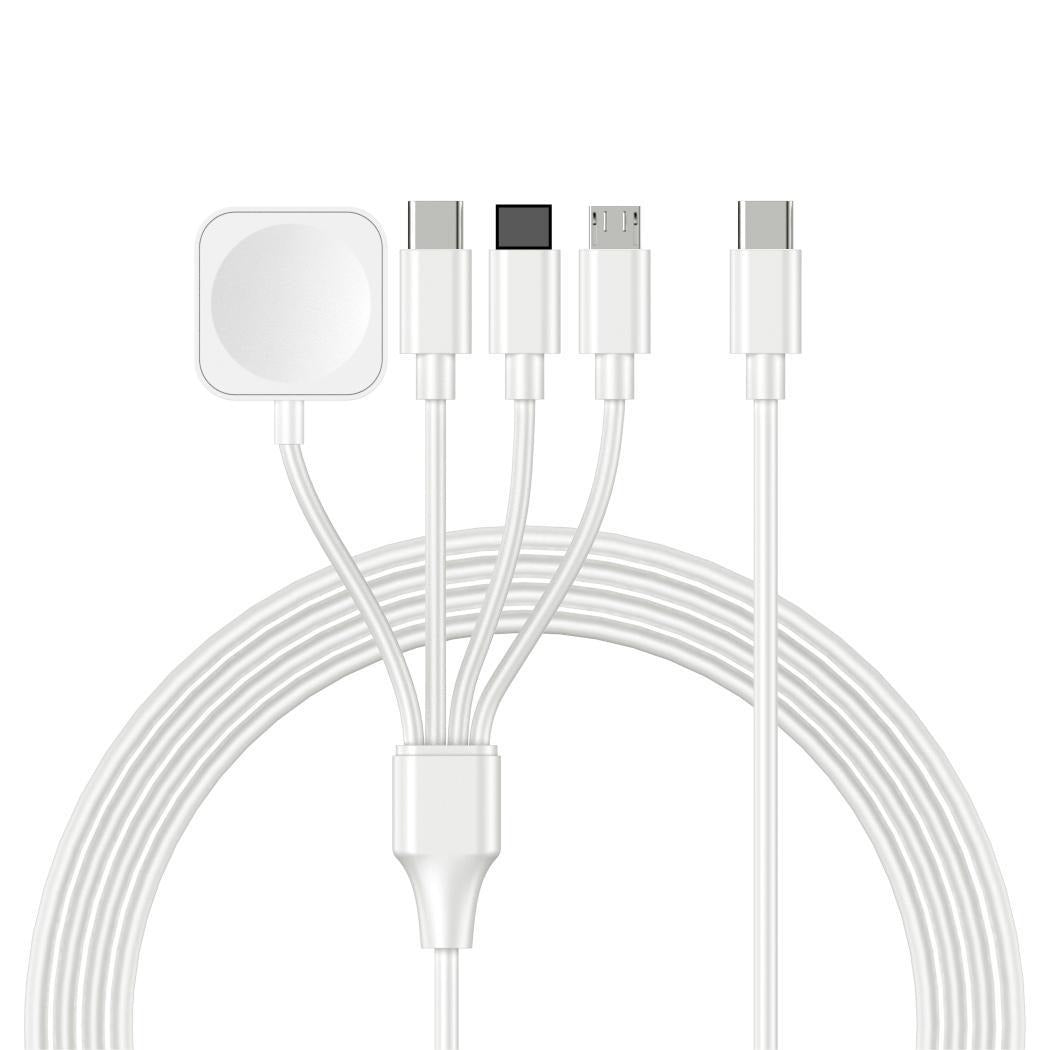 4-in-1 Charging Cable with Wireless Smartwatch Charger