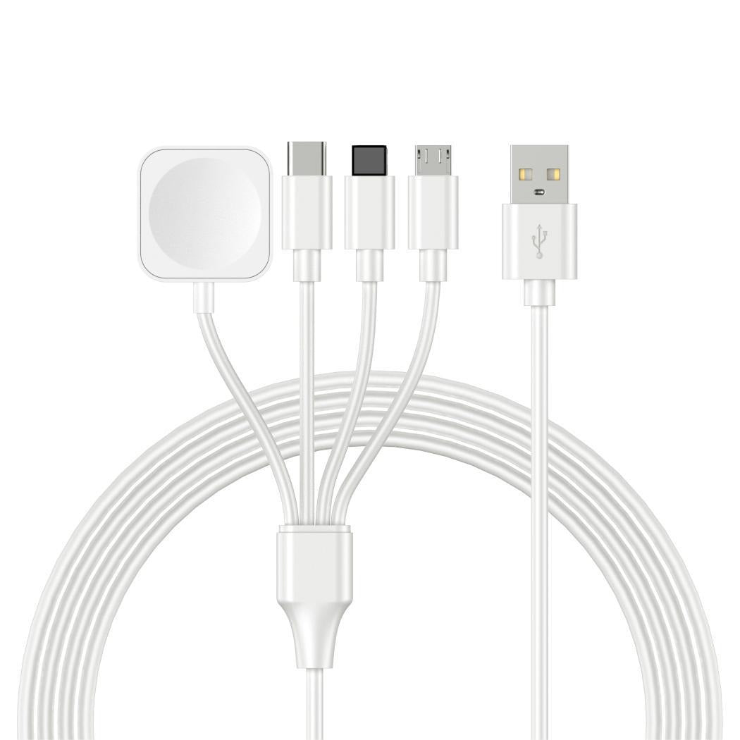 4-in-1 Charging Cable with Wireless Smartwatch Charger