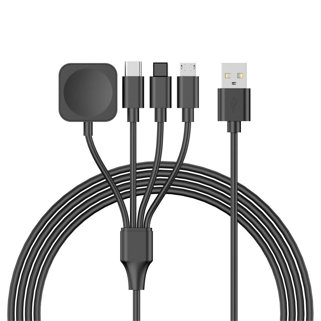 4-in-1 Charging Cable with Wireless Smartwatch Charger