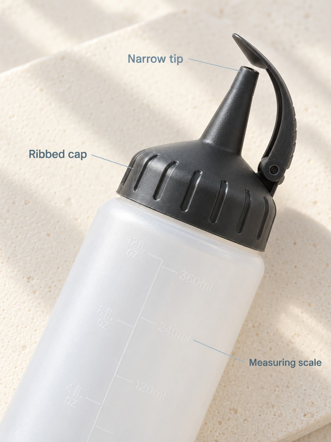 Squeeze Oil Bottle with Measuring Scale for Dressing