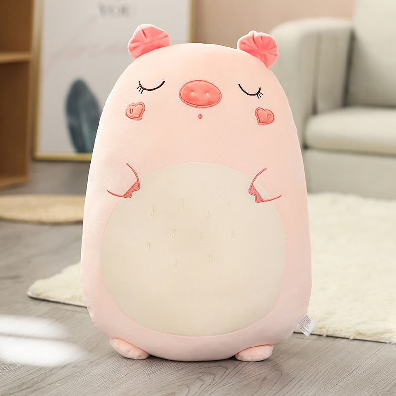 Jumbo Kawaii Animal Plush Pillow for Cozy Cuddles