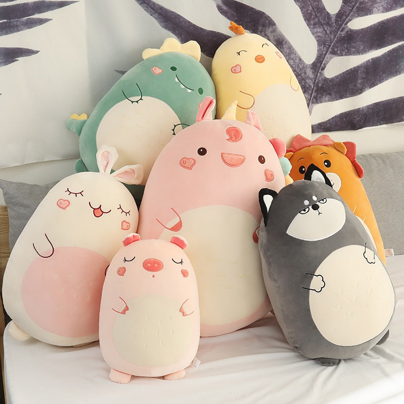 Jumbo Kawaii Animal Plush Pillow for Cozy Cuddles