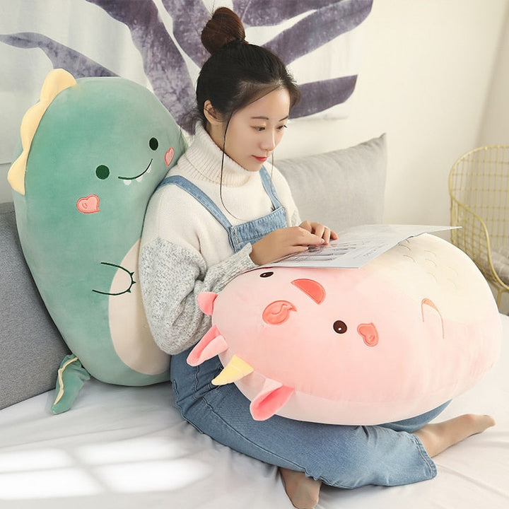 Jumbo Kawaii Animal Plush Pillow for Cozy Cuddles