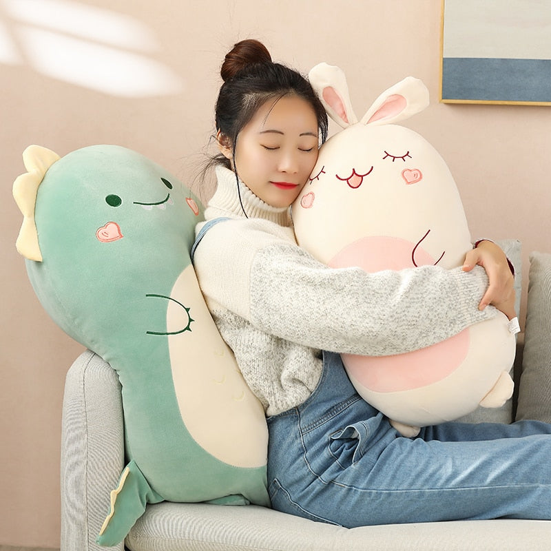 Jumbo Kawaii Animal Plush Pillow for Cozy Cuddles