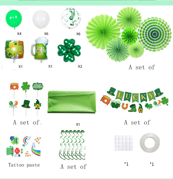 St. Patrick's Day Balloon Set for Party Backdrops